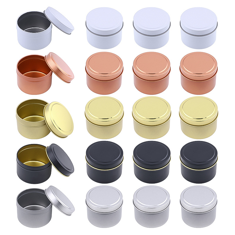 Candle Making Jars With Lids - Latas Redondas de Alumínio com Tampa,