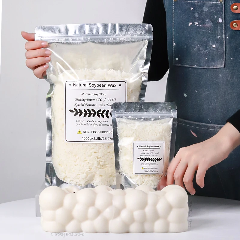 1000g 500g 250g 100g cera de s - Candle Making Kits avaliação e preço