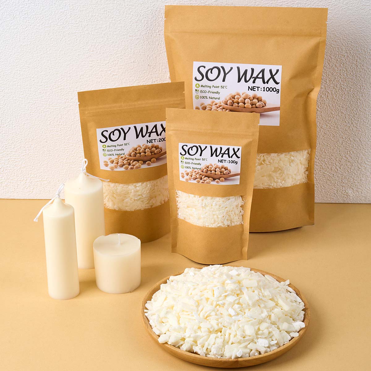 1 libras de cera de soja branc - Candle Making Kits avaliação e preço